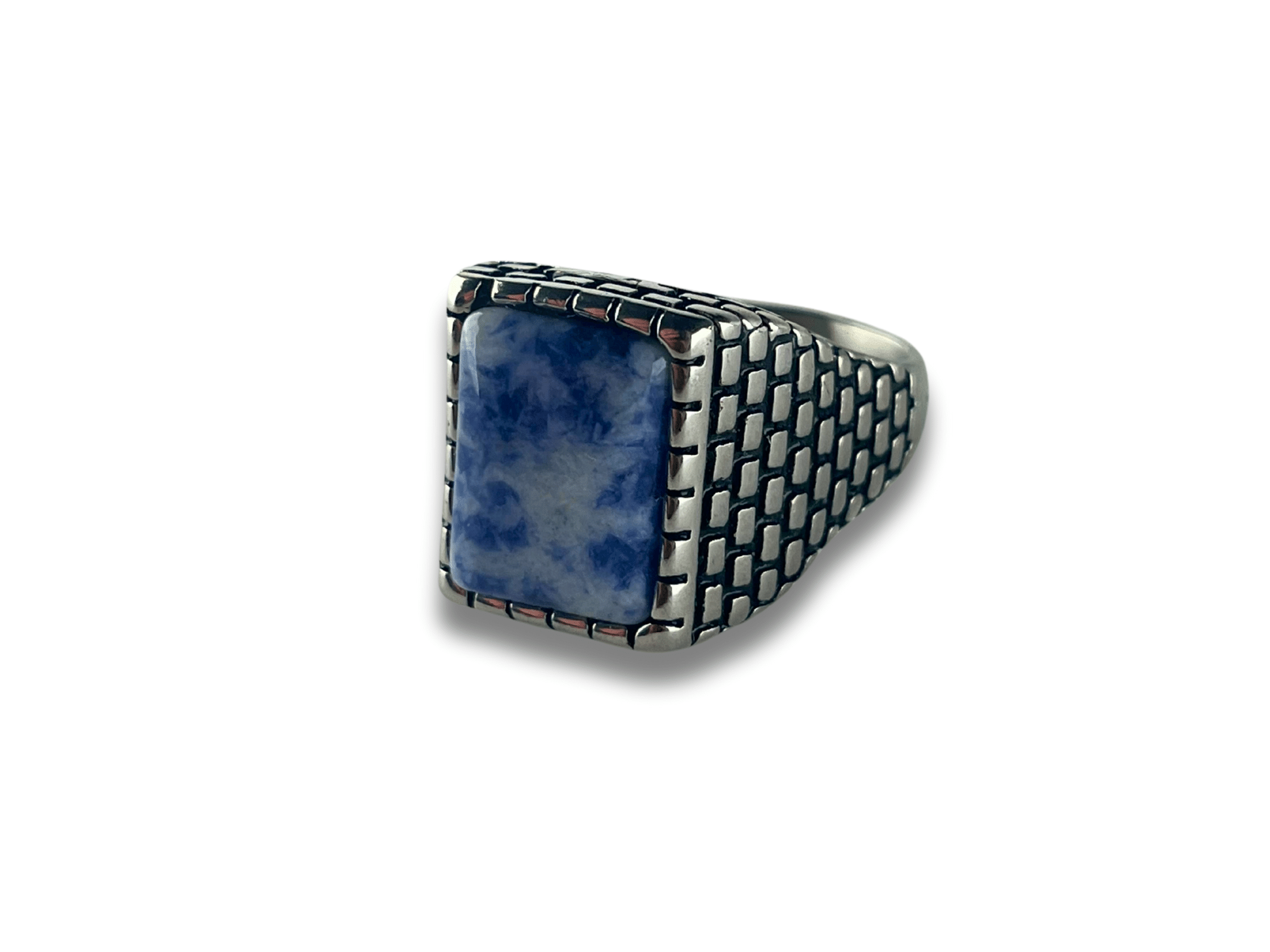 Bague Homme Lapis Lazuli Clair- La Sentinelle de Neptune