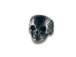 Bague Homme Crâne Floral Baroque - Prospero