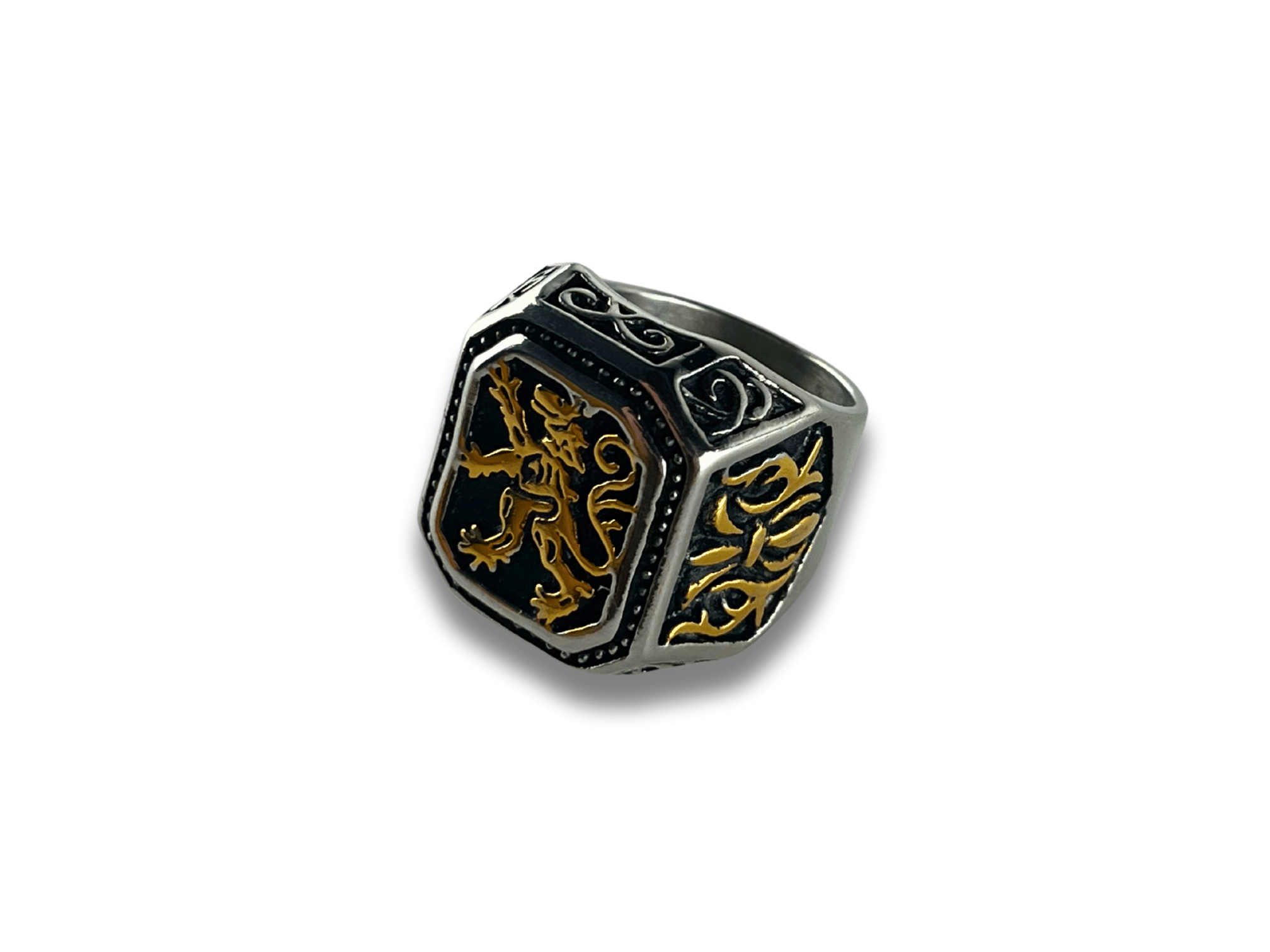 Bague Homme Écusson de Lion - Le Gardien