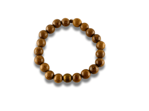 Bracelet Homme Bois Doré avec Perle Or - Zao