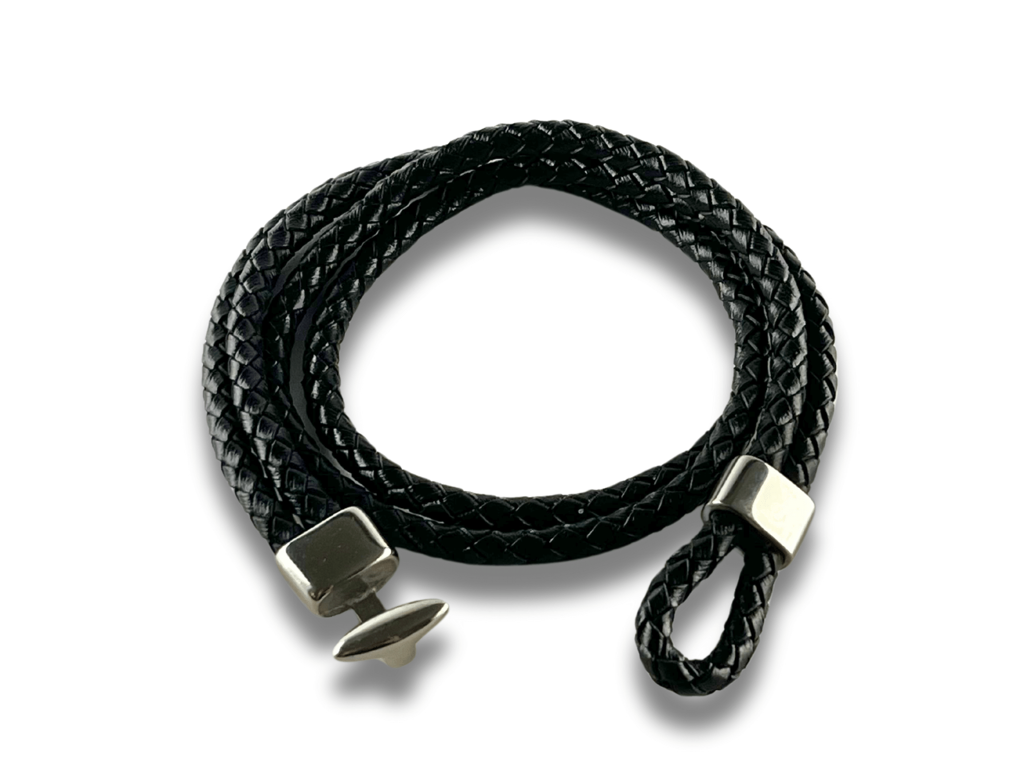 Bracelet en Cuir Tressé Épais - Hercules