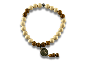 Bracelet Homme Pierre Claire et Bois - BOHEME