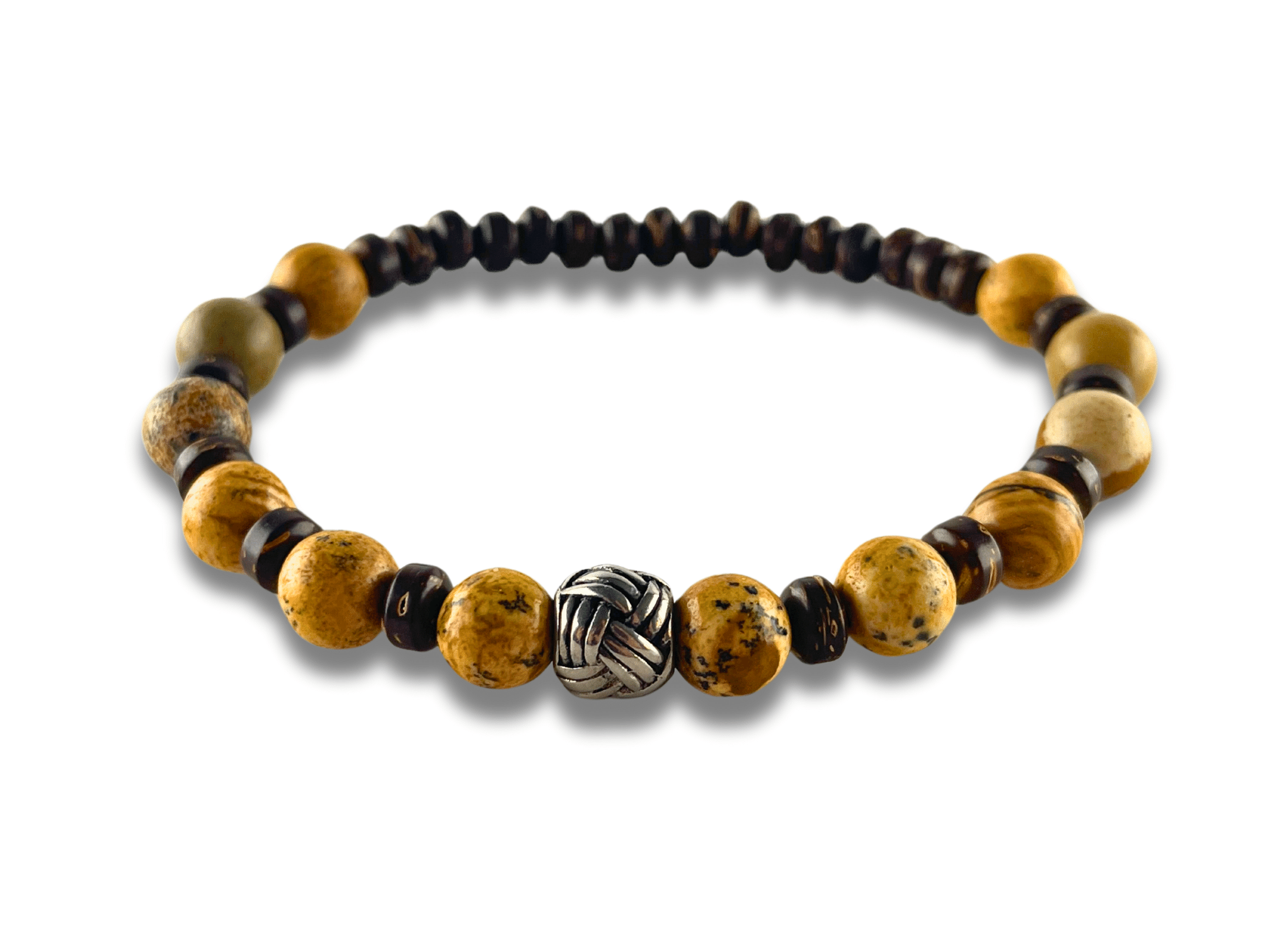 Bracelet Homme Pierre Jaune et Noire - TRIBAL