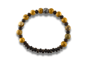 Bracelet Homme Pierre Jaune et Noire - TRIBAL