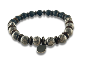 Bracelet Homme Pierre Noire et Blanche - ZEN