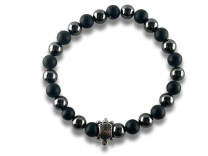 Bracelet Homme Pierre Noire - TURTLE