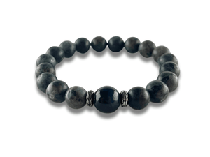 Bracelet Homme Pierre Grise - ECLIPSE