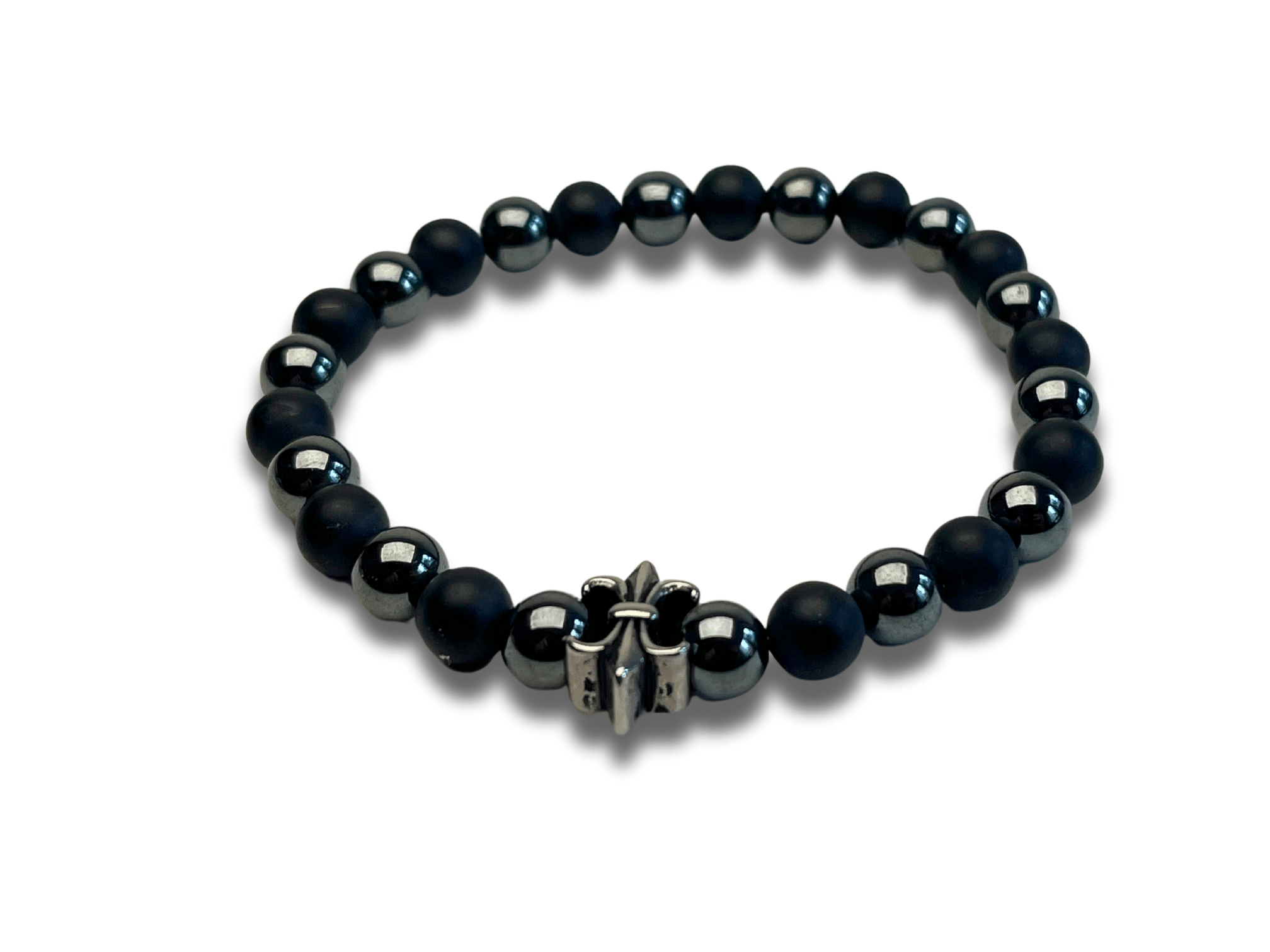 Bracelet homme fleur de lys matte