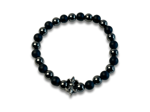 Bracelet homme fleur de lys matte