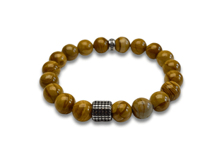 Bracelet Homme Pierre Naturelle imitation bois