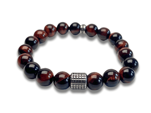 Bracelet Homme Perle Naturelle Oeil de Taureau Protection