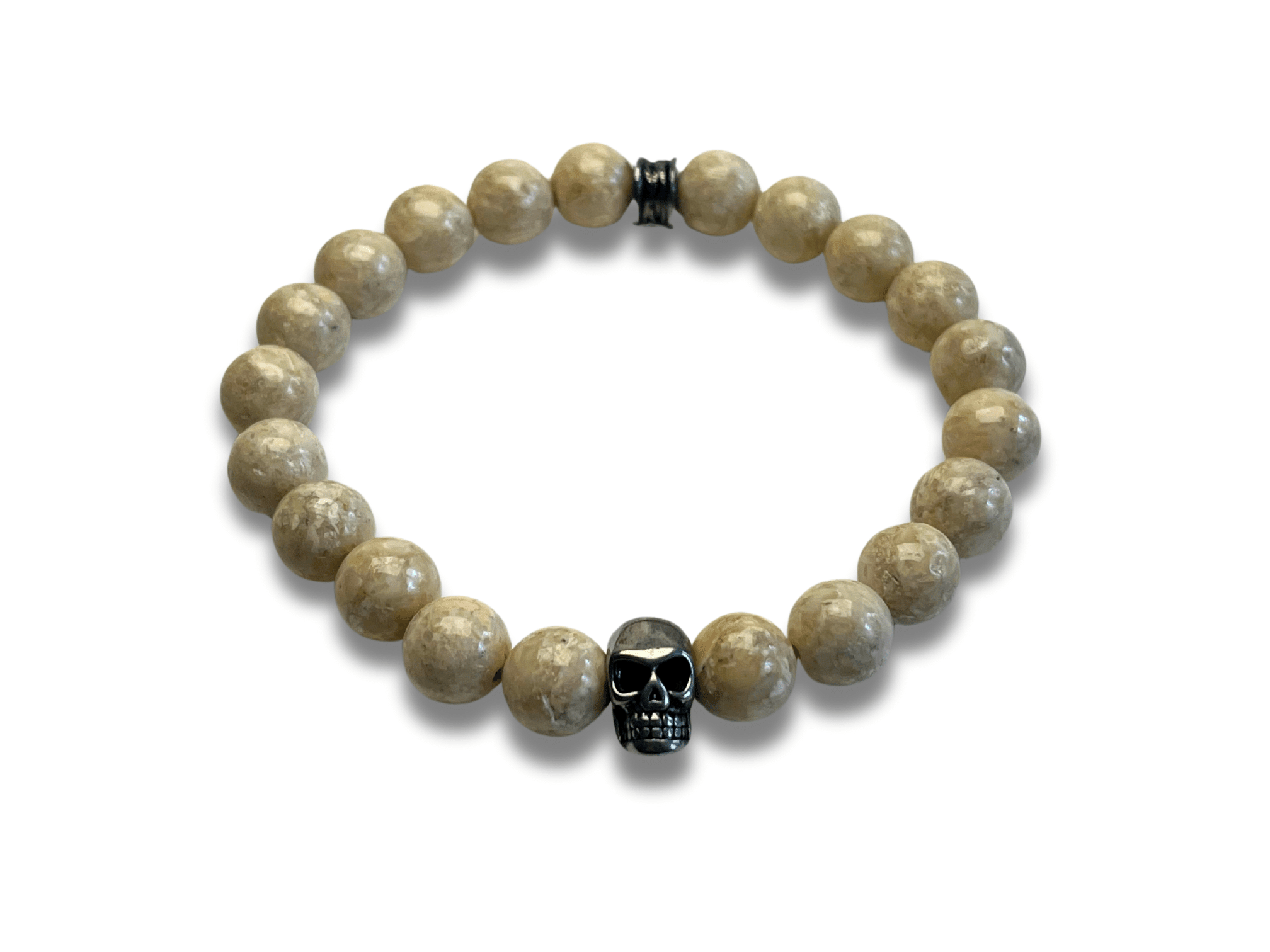 Bracelet Homme Classic Skull blanc quartz