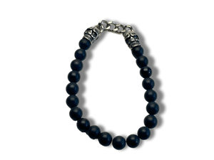 Bracelet Homme Skull enchainé noir