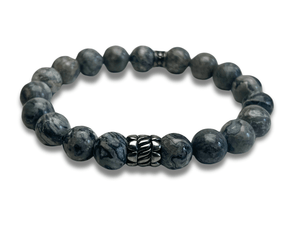 Bracelet Homme Labradorite Gris