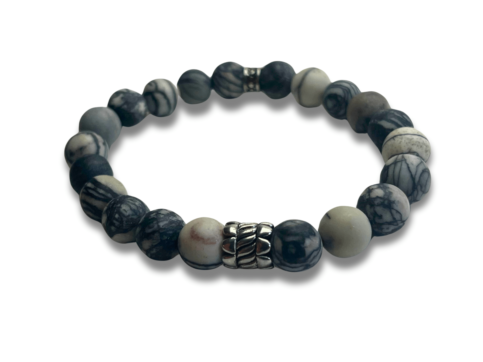 Bracelet Homme Labradorite Nuance de gris matte