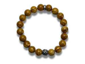 Bracelet Homme Pierre Oeil de tigre Pelotte