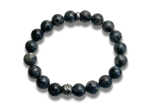 Bracelet Homme Pierre Noir Pelotte