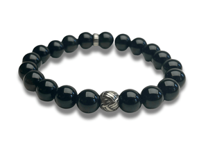 Bracelet Homme Pierre Noir Pelotte