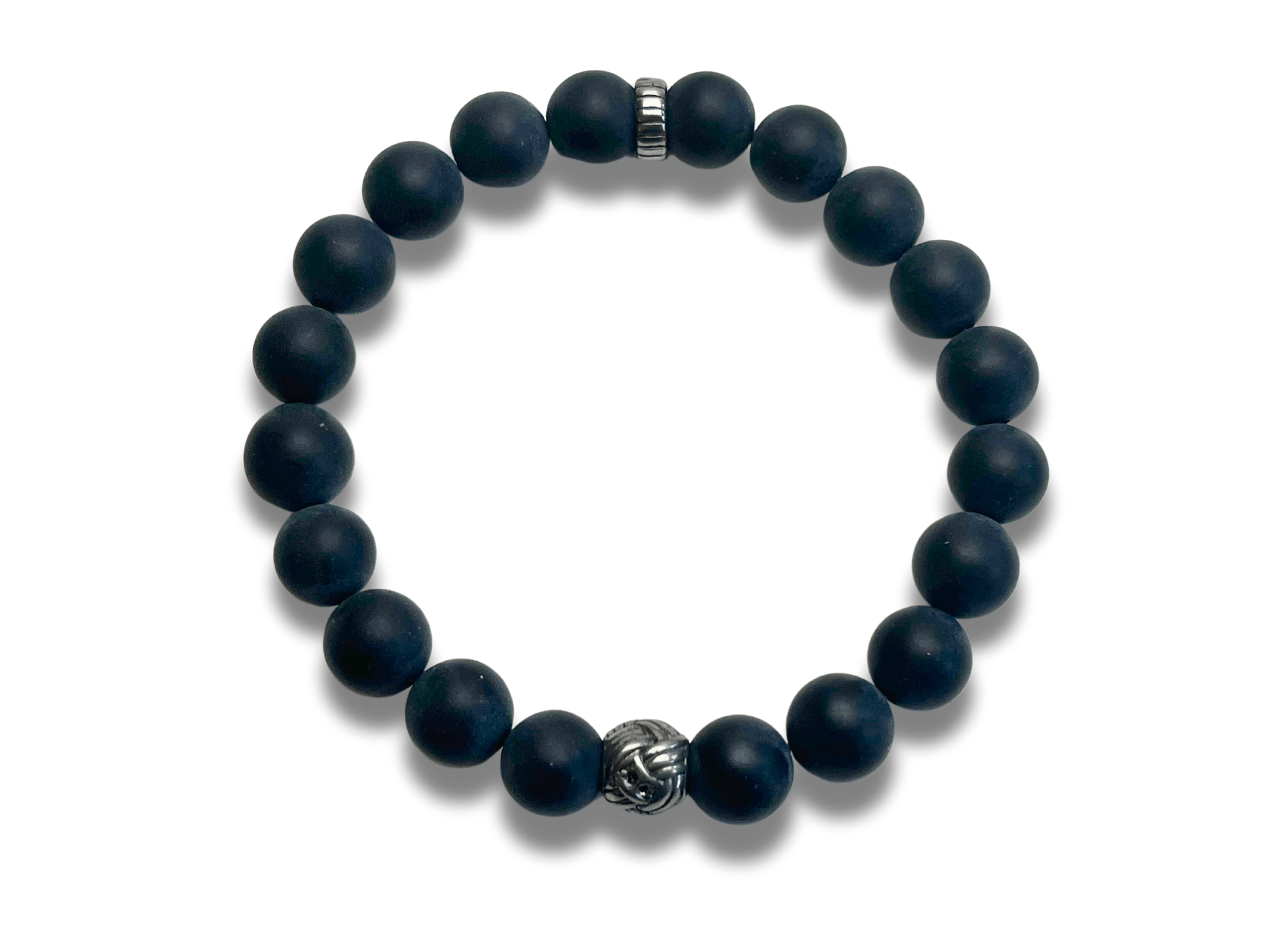 Bracelet Homme Pierre Noir matte Pelotte