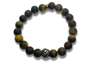 Bracelet Homme Œil de Tigre Multicolore - Cupidon