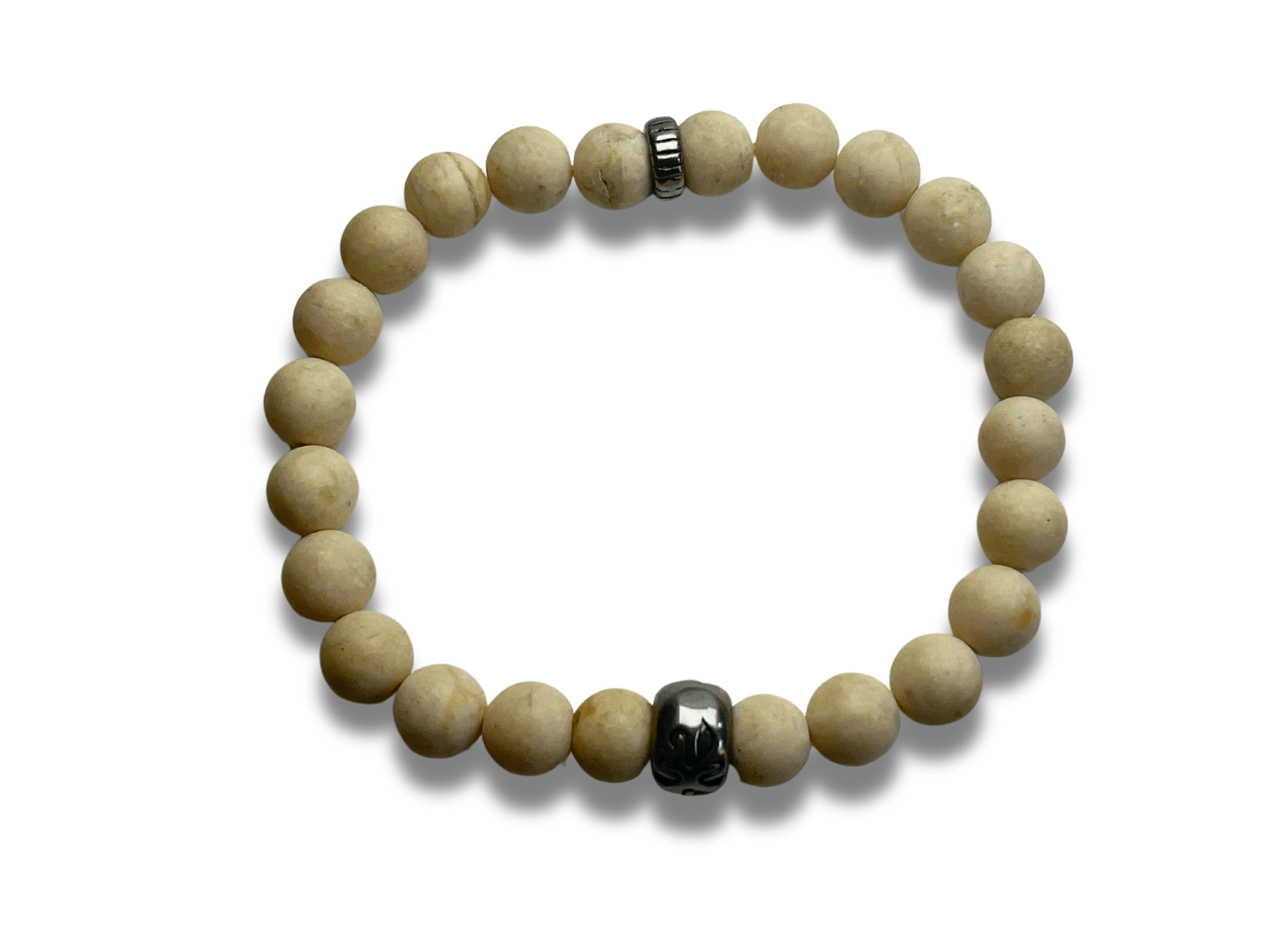 Bracelet Homme Obsidienne blanche - Signe