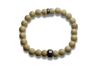 Bracelet Homme Obsidienne blanche - Signe