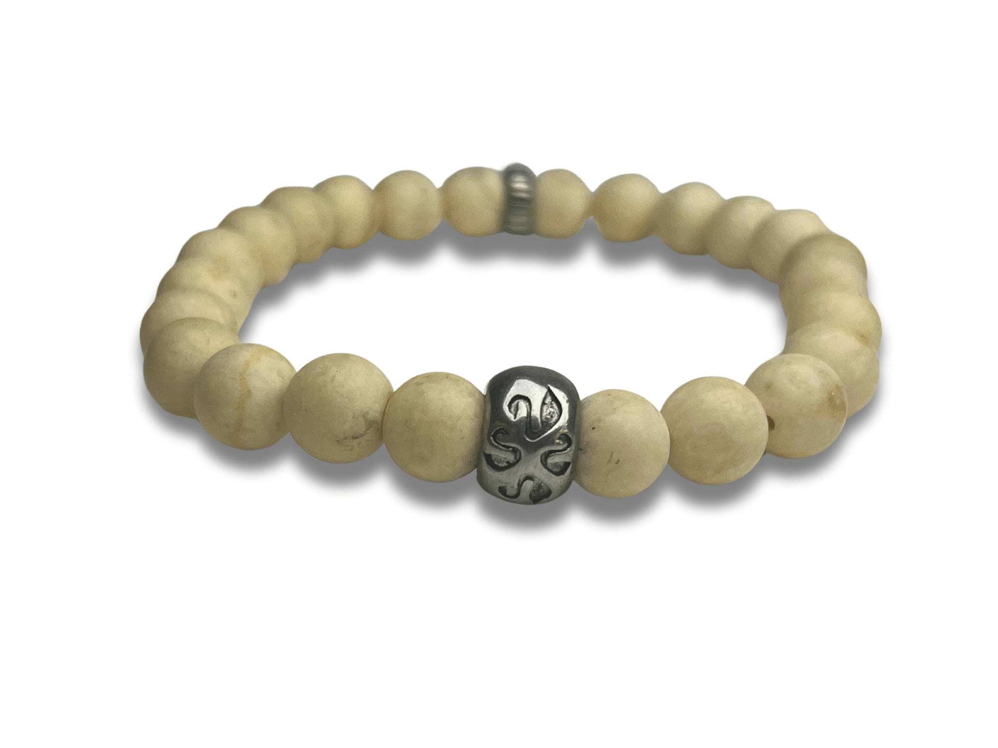 Bracelet Homme Obsidienne blanche - Signe